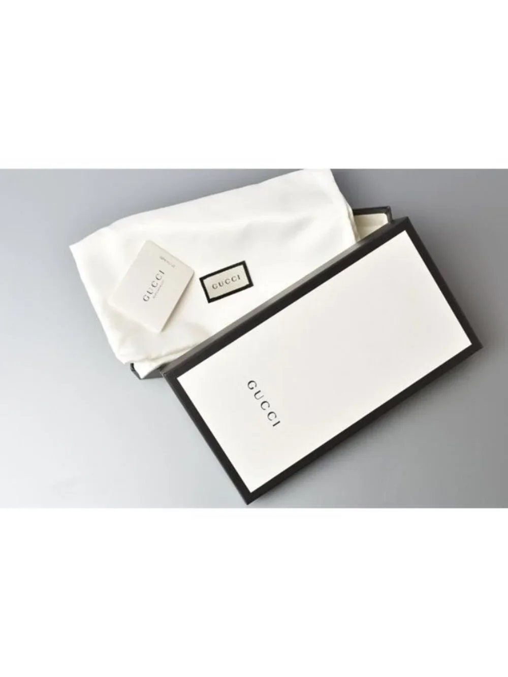 Gucci Long Wallet Vintage Logo Print Black - Picture 3 of 9